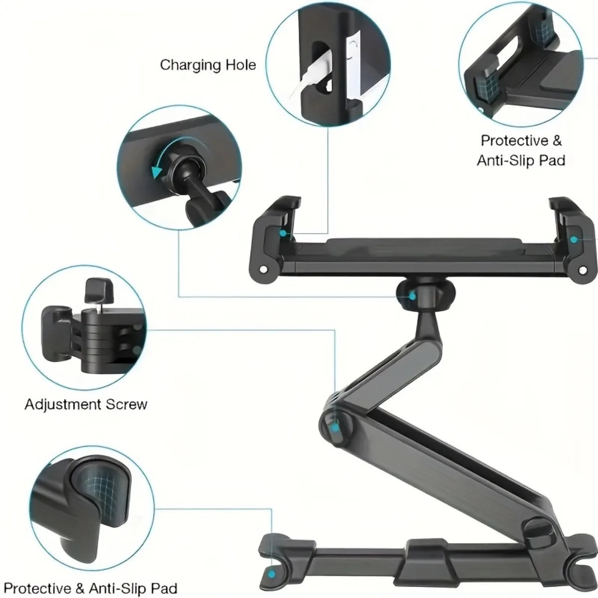 Car Headrest Tablet Mount