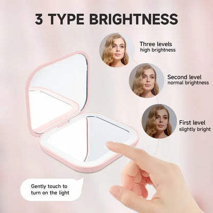 Small mirror with lights