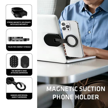 Magnetic Foldable Phone Stand – Universal 360° Desktop Holder