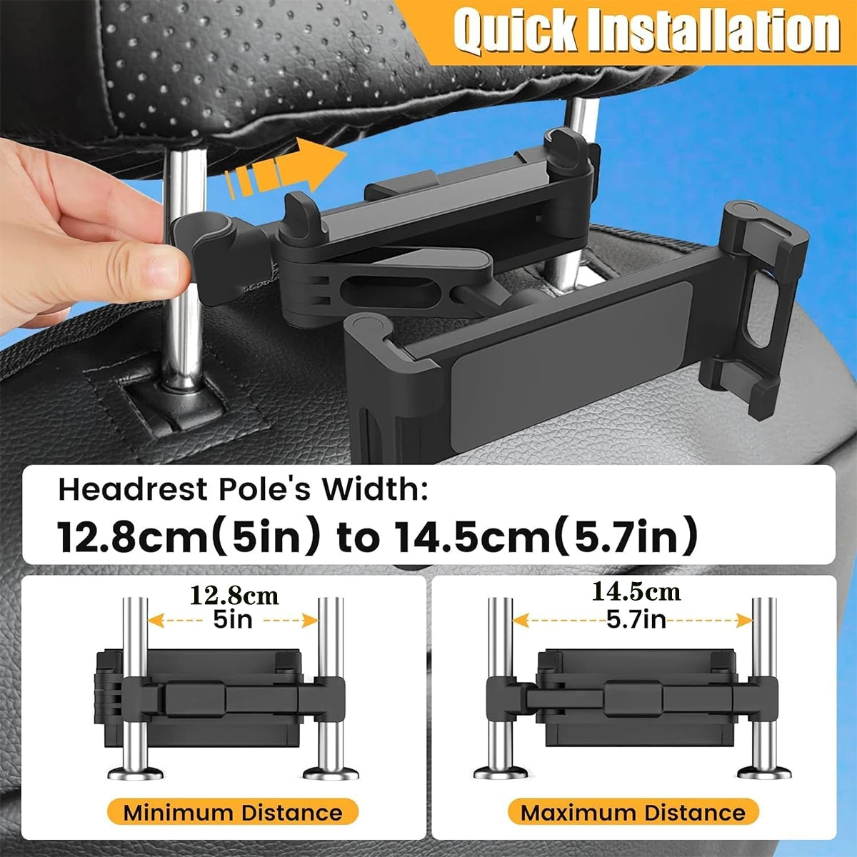 Car Headrest Tablet Mount